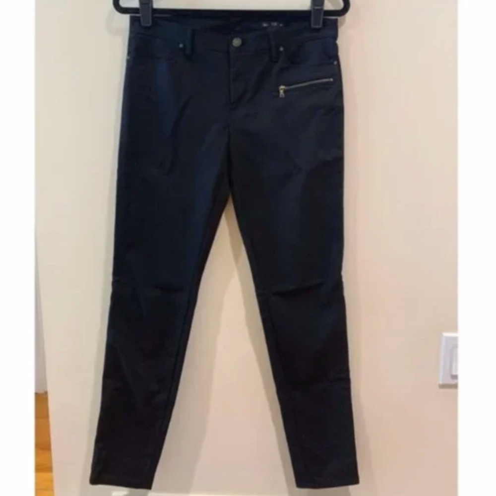 Club Monaco Black Zipper Slim Cotton Trouser Pants [Size 6]